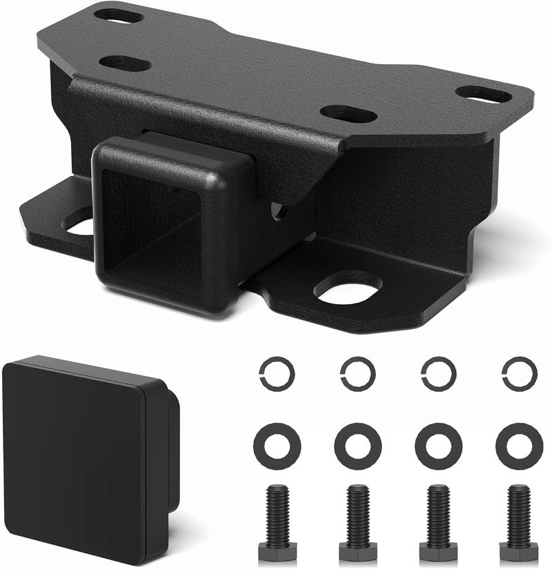 longsen Tow Hitch Receiver Fits for Lexus GX460 2010-2024 - Class 3 Trailer Hitch with 2-Inch Receiver, Rear Bumper Towing Kit with Cover, Black Powder-Coated Steel - Image 1